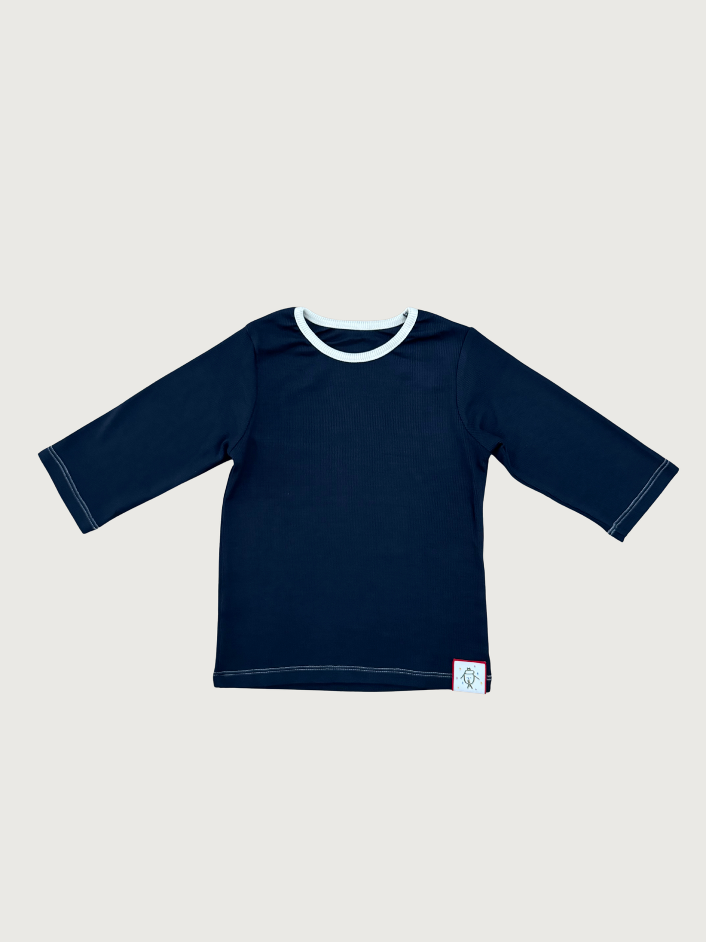 Three- quarter matching rib sleeve set