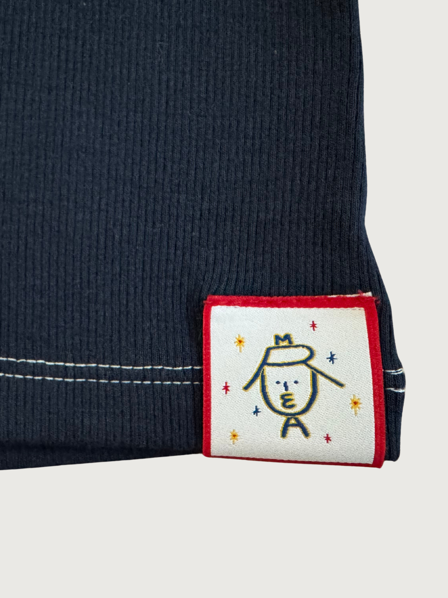 Three- quarter matching rib sleeve set